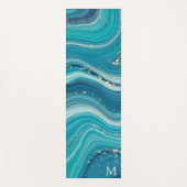 Liquid Marmer, lichtblauw Yogamat (Voorkant)