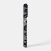 💿 Liquid Metaal Flow Naam Gloei Over Zilver Chroo iPhone Hoesje (Rechterkant)