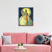 Liquid Metal Alien Abstract Celsius Canvas Afdruk (Insitu (Woonkamer))