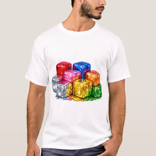 Liquid Metal Geometry T-shirt (Voorkant)