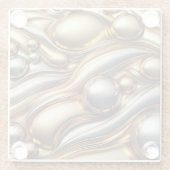 liquid metal look  glazen onderzetter (Achterkant)