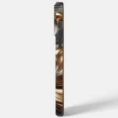 Liquid Metal Luxe: Abstract Silver & Gold Case-Mate iPhone Case (Achterkant / Links)