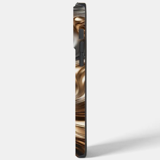 Liquid Metal Luxe: Abstract Silver & Gold Case-Mate iPhone Case (Achterkant / Links)