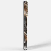 Liquid Metal Luxe: Abstract Silver & Gold Case-Mate iPhone Case (Achterkant / Rechts)