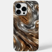 Liquid Metal Luxe: Abstract Zilver & Goud Case-Mate iPhone Case (Achterkant)