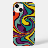 Liquid Paint Marbling Effect iPhone Case (Achterkant)