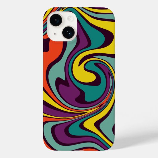 Liquid Paint Marbling Effect iPhone Case (Achterkant)