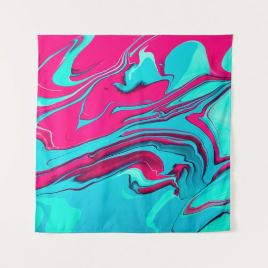 Liquid paper marbling paint background. Fluid pain Wandkleed (Voorkant)