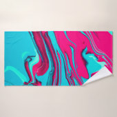Liquid papier marbling verfachtergrond. Vochtpijn Badhanddoek (Badhanddoek)