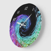 Liquid Rainbow Wave Wall klok (Hoek)