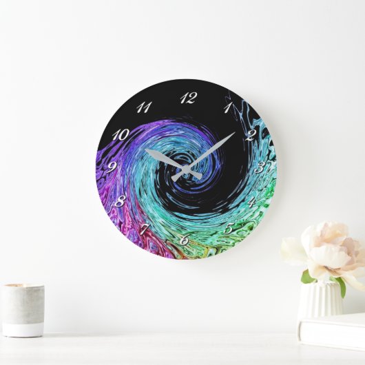 Liquid Rainbow Wave Wall klok (Huis)