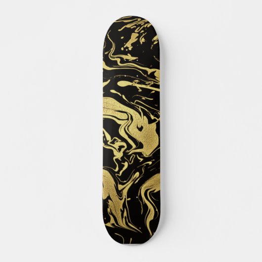 Liquid Rich Gold black zwemt dij Persoonlijk Skateboard (Voorkant)