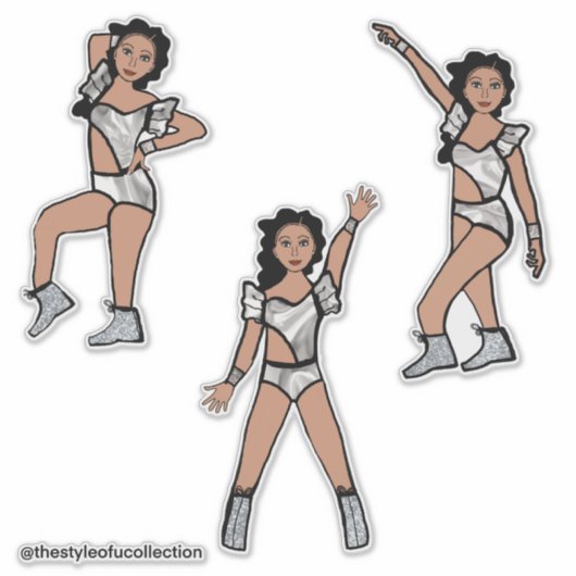 Liquid Silver  Dancer #2 Sticker (Voorkant)