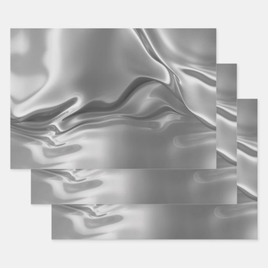 Liquid Silver Digital Print Inpakpapier Vel (Set)