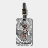 Liquid Silver White Dancer #1  Bagagelabel (Voorkant verticaal)