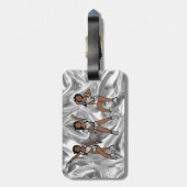 Liquid Silver White Dancer #1  Bagagelabel (Achterkant verticaal)