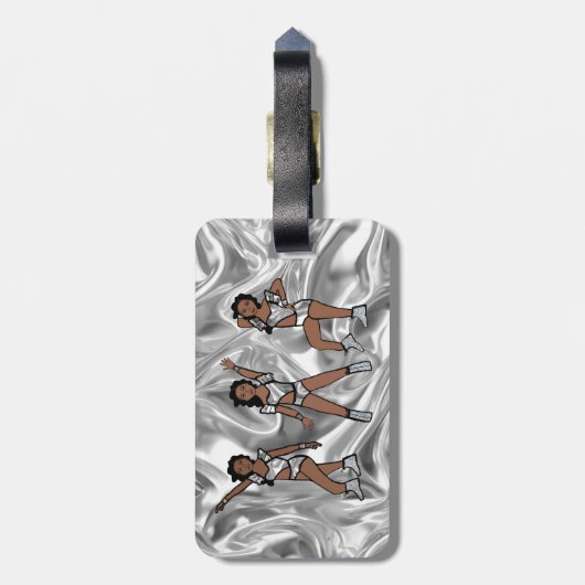 Liquid Silver White Dancer #1  Bagagelabel (Achterkant verticaal)