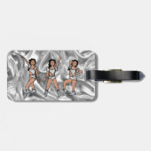 Liquid Silver White Dancer #2 Bagagelabel (Achterkant horizontaal)