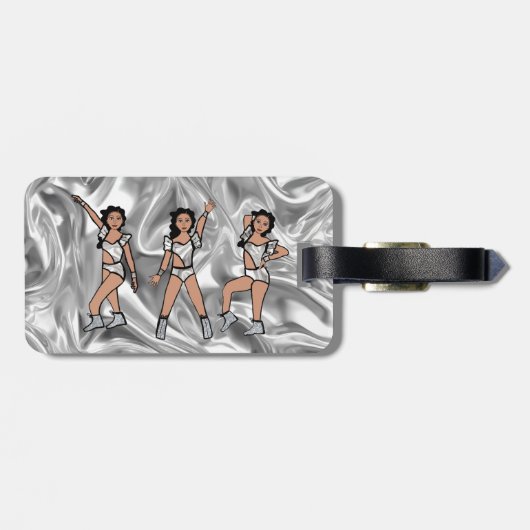 Liquid Silver White Dancer #2 Bagagelabel (Achterkant horizontaal)