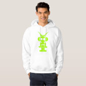 LIQUID SKY HOOD (groene print) MET ACHTERDRUK Hoodie (Voorkant volledig)