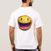 Liquid Smileynt: een eigenzinnig spatlakportret T-shirt (Achterkant)