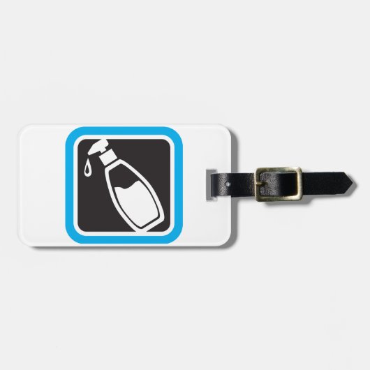 Liquid Soap Dispenser Pump Bottle Icon Bagagelabel (Voorkant horizontaal)