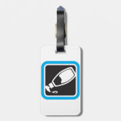 Liquid Soap Dispenser Pump Bottle Icon Bagagelabel (Achterkant verticaal)