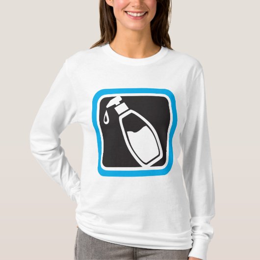 Liquid Soap Dispenser Pump Bottle Icon T-shirt (Voorkant)