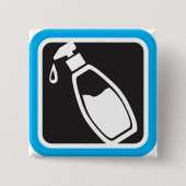 Liquid Soap Dispenser Pump Bottle Icon Vierkante Button 5,1 Cm (Voorkant)