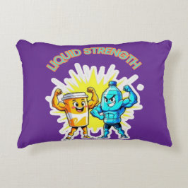 Liquid Strength – Funny Juice & Water Muscle Desig Accent Kussen