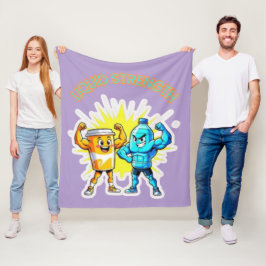 Liquid Strength – Funny Juice & Water Muscle Desig Fleece Deken