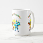 Liquid Strength – Funny Juice & Water Muscle Desig Koffiemok (Voorkant rechts)