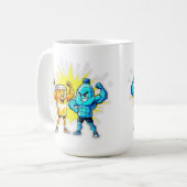 Liquid Strength – Funny Juice & Water Muscle Desig Koffiemok (Voorkant links)