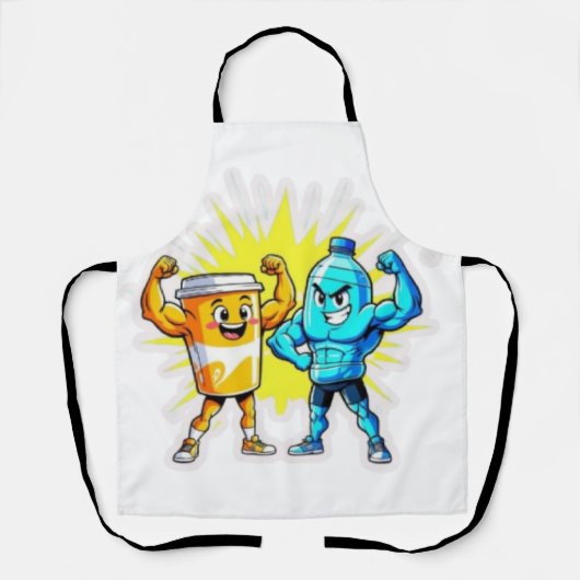 Liquid Strength – Funny Juice & Water Muscle Desig Schort (Voorkant)