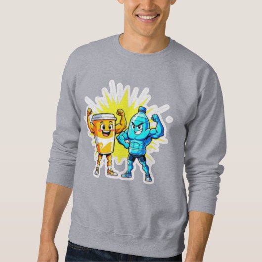 Liquid Strength – Funny Juice & Water Muscle Desig Trui (Voorkant)