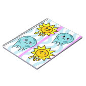 Liquid Sunshine & Frozen Moons Kawaii Notitieboek (Linkerzijde)