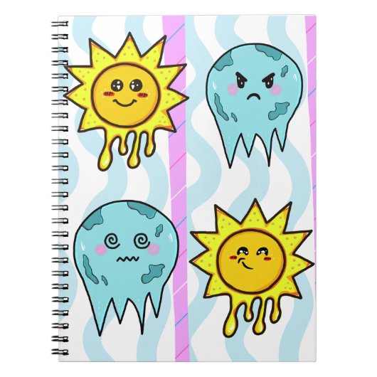 Liquid Sunshine & Frozen Moons Kawaii Notitieboek (Voorkant)