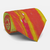 Liquid Sunshine rood geel blauw hete zon abstract Stropdas (Opgerold)