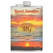 Liquid Sunshine Zonsondergang 1738 Heupfles (Voorkant)
