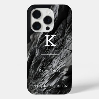 Liquid Swirl Abstract Pattern in zwart en wit iPhone 15 Pro Case