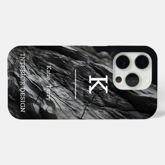 Liquid Swirl Abstract Pattern in zwart en wit Case-Mate iPhone Case (Achterkant (horizontaal))