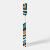 Liquid Swirl Ochre Blue Trippy Pattern iPhone Hoesje (Rechterkant)