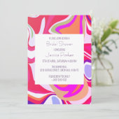 Liquid Vibrant Roze Helder Vrijgezellenfeest Kaart (Staand voorkant)