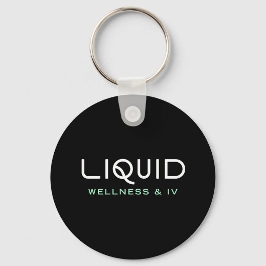 Liquid Wellness & IV - Black Keychain (Voorkant)