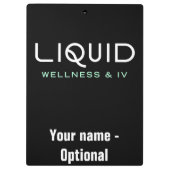 Liquid Wellness & IV Clipboard - Black Klembord (Achterkant)
