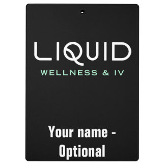 Liquid Wellness & IV Clipboard - Black Klembord