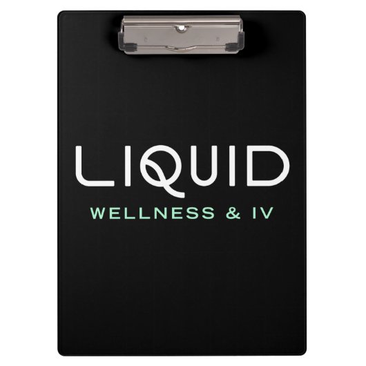 Liquid Wellness & IV Clipboard - Black Klembord (Voorkant)