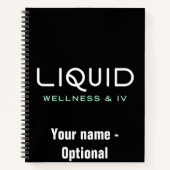 Liquid Wellness & IV Notebook - Black Notitieboek (Voorkant)