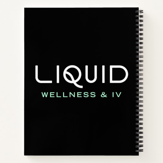 Liquid Wellness & IV Notebook - Black Notitieboek (Achterkant)