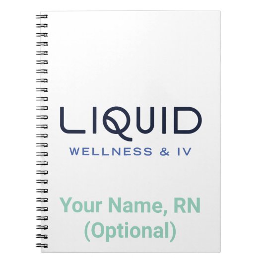 Liquid Wellness & IV Notebook Notitieboek (Voorkant)